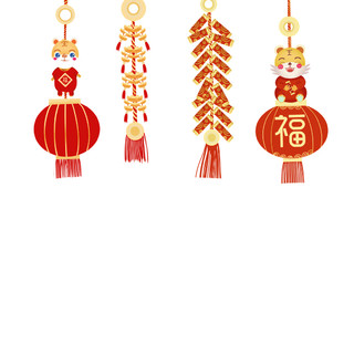 春节过年喜庆红色灯笼挂饰动态图GIF挂饰灯笼元素